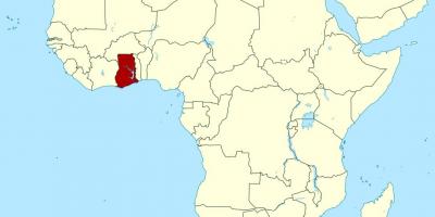 מפה של אפריקה מראה גאנה