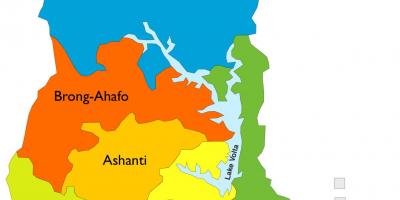 מפה של גאנה מראה אזורים