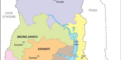 המפה הפוליטית של גאנה